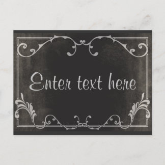 Silent Movie script card postcard