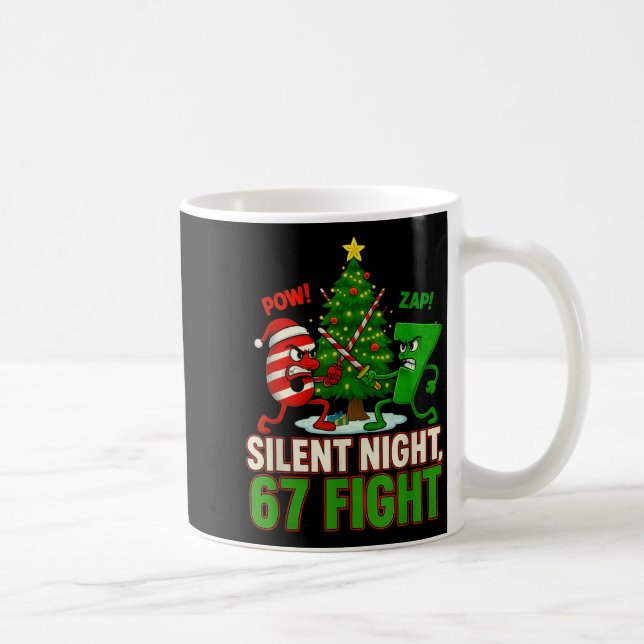 Silent Night 67 Fight Funny Christmas  Coffee Mug (Right)