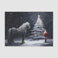 Silent Night - Beautiful Horse and Santa Christmas