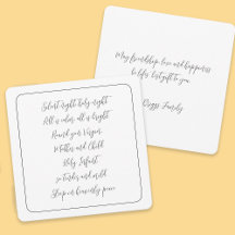 Silent Night Carol Lyrics Script Christmas