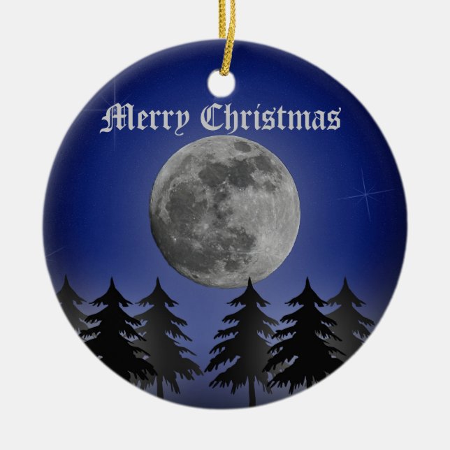 SILENT NIGHT CERAMIC TREE DECORATION (Front)