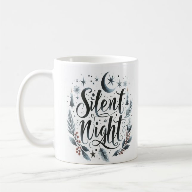 Silent Night Christmas Coffee Mug (Left)
