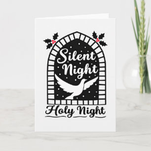 Silent Night Christmas Dove Card