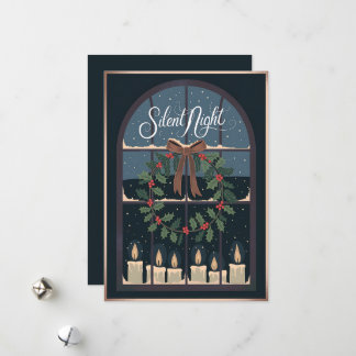 Silent Night Christmas Holiday Card