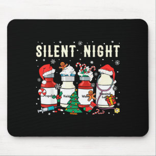 Silent Night Christmas Nurse Medical Profol Doctor Mouse Pad