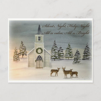Silent Night Christmas Postcard