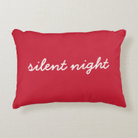 Silent Night Christmas Quote Festive Red Modern