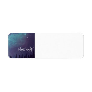 Silent Night - Christmas Return Label Return Address Label