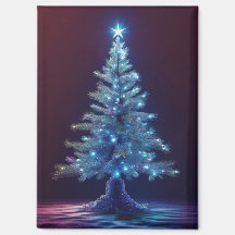 Silent Night Christmas Tree Magnet