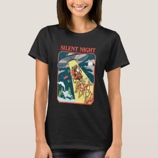 Silent Night Christmas UFO Sarcastic Retro Funny A T-Shirt
