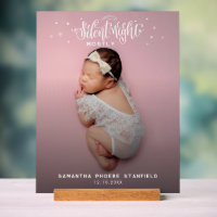 Silent Night Cute Christmas Baby Birth Photo