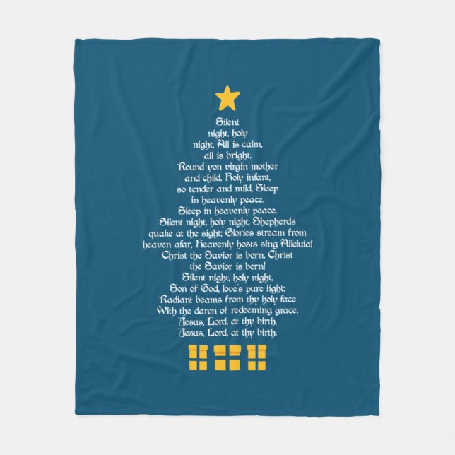 Silent Night Fleece Blanket (Front)