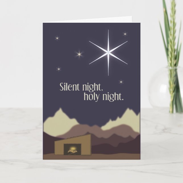 Silent Night Holiday Card (Front)