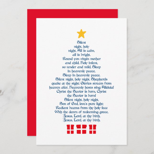 Silent Night Holiday Card (Front/Back)