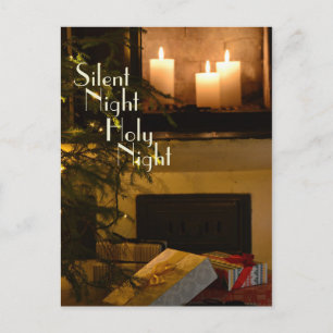 "Silent Night Holy Night" Beloved Christmas Carol Holiday Postcard