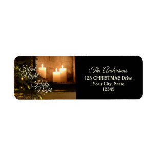 "Silent Night Holy Night" Beloved Christmas Carol Return Address Label