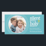 Silent Night, Holy Night Christian Christmas Holiday Card<br><div class="desc">PHOTO TIP: If your photo does not fit correctly, click on the Customise This button, and you will be able to move or resize your photo. Customise this with a HORIZONTAL photo. If you upload your photo and it needs to be adjusted: Click on the CUSTOMIZE THIS area and move...</div>