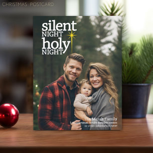 Silent Night, Holy Night Christian Christmas Holiday Postcard