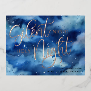 Silent night holy night christmas card
