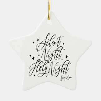 Silent Night Holy Night Christmas Star Ornament