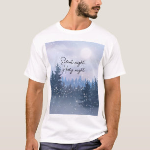 Silent Night Holy Night Magic Winter Illustration T-Shirt