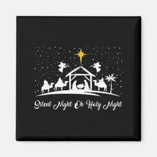 Silent Night Holy Night Nativity Scene Christian C Magnet