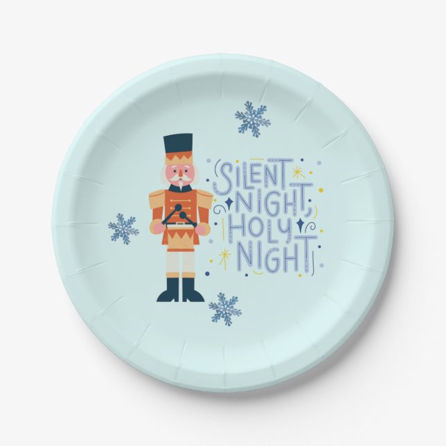 Silent  night, holy night   paper plate (Front)