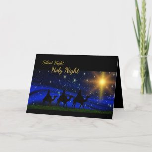 Silent Night Holy Night Personalised Christmas Holiday Card