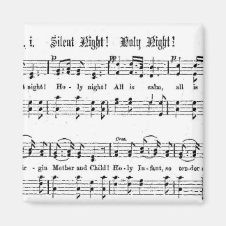 SILENT NIGHT HOLY NIGHT SHEET MUSIC CHRISTMAS SONG MAGNET