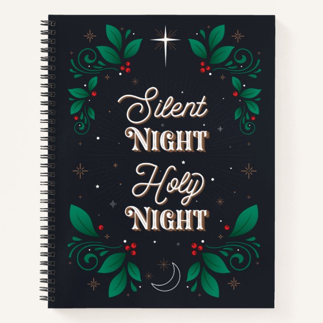 Silent Night, Holy Night Sketchbook Notebook (Front)