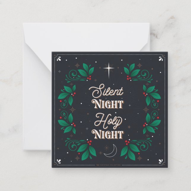 Silent Night, Holy Night Stationery Card (Front)