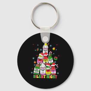 Silent Night Icu Nurse Christmas Funny Merry Chris Key Ring