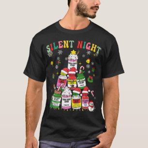 Silent Night Icu Nurse Christmas Intensive Care Un T-Shirt