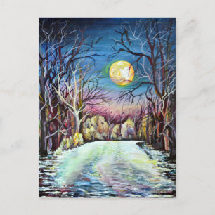 Silent Night in Sweden Postcard