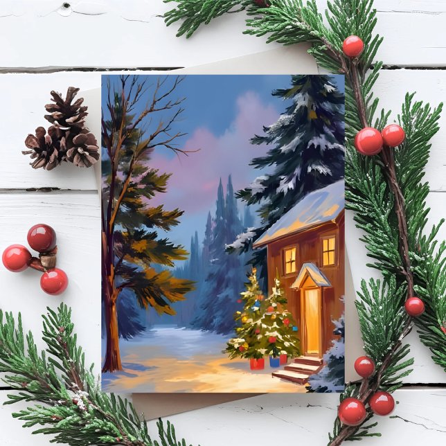 Silent Night Painted Christmas Holiday Card (Creator Uploaded)