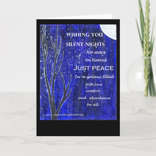 Silent night peace card (Front)