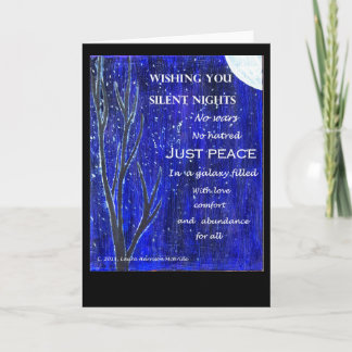 Silent night peace card