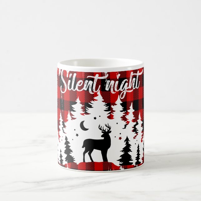 Silent night plaid coffee mug (Center)