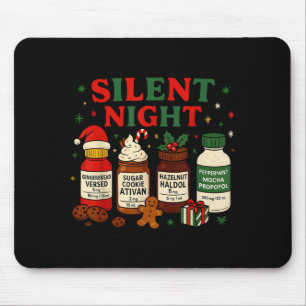 Silent Night Profol Icu Nurse Funny Christmas Medi Mouse Pad