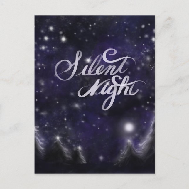 Silent Night - romantic Holiday snow scene (Front)