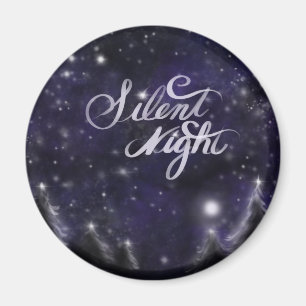 Silent Night - romantic Holiday snow scene Magnet