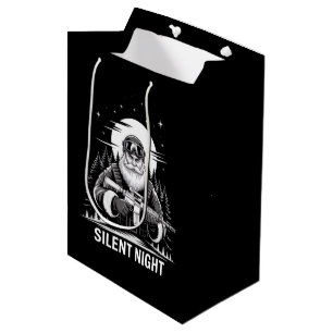 Silent Night Santa Christmas Military Veteran Medium Gift Bag