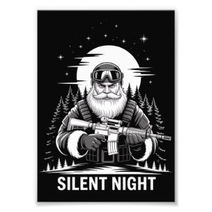 Silent Night Santa Christmas Military Veteran Photo Print