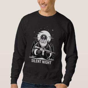 Silent Night Santa Christmas Military Veteran Sweatshirt
