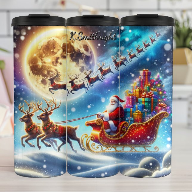Silent Night, Santa’s Flight Thermal Tumbler (Creator Uploaded)