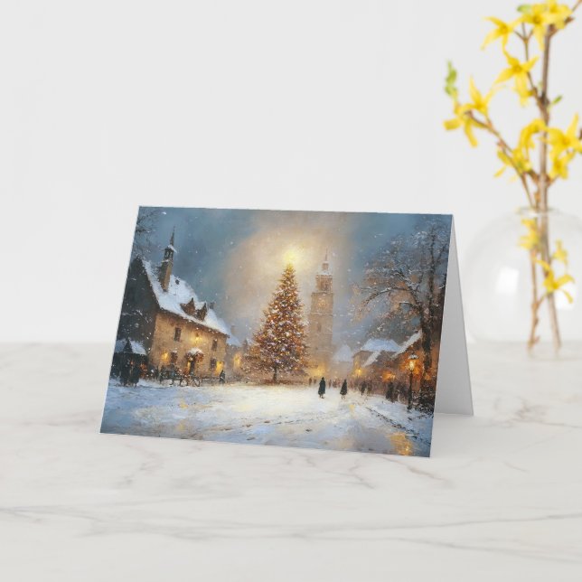 Silent Night, Solitary Lights Card (Yellow Flower)