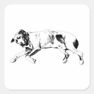 Silent Night Stretch Square Sticker