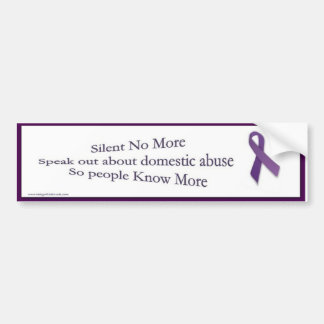 Silent No More Bumper Sticker