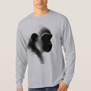 Silent Observer Primate Charcoal Study T-Shirt