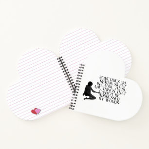 Silent Pain – Minimalist Emotional Quote Design  Notebook